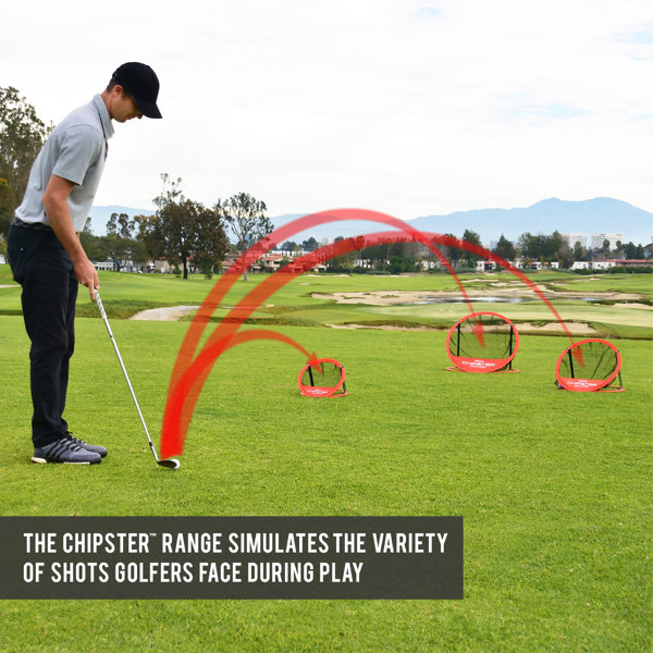 GoSports Chipster Range 3 Piece Golf Chipping Practice System Set